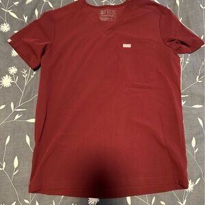Figs Red Short Sleeve Tee, scrubs
